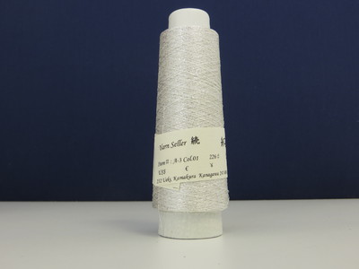 Silk white + Silver thread d226 Japan - Yarn Seller