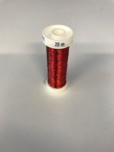 Metalldraht 0.20mm - 20M red