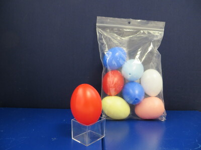 8 gekleurde eieren kunststof
