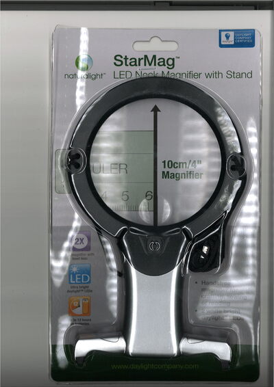 Neck magnifier with stand